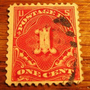 1930-33 1 cent postage due stamp deep carmine
